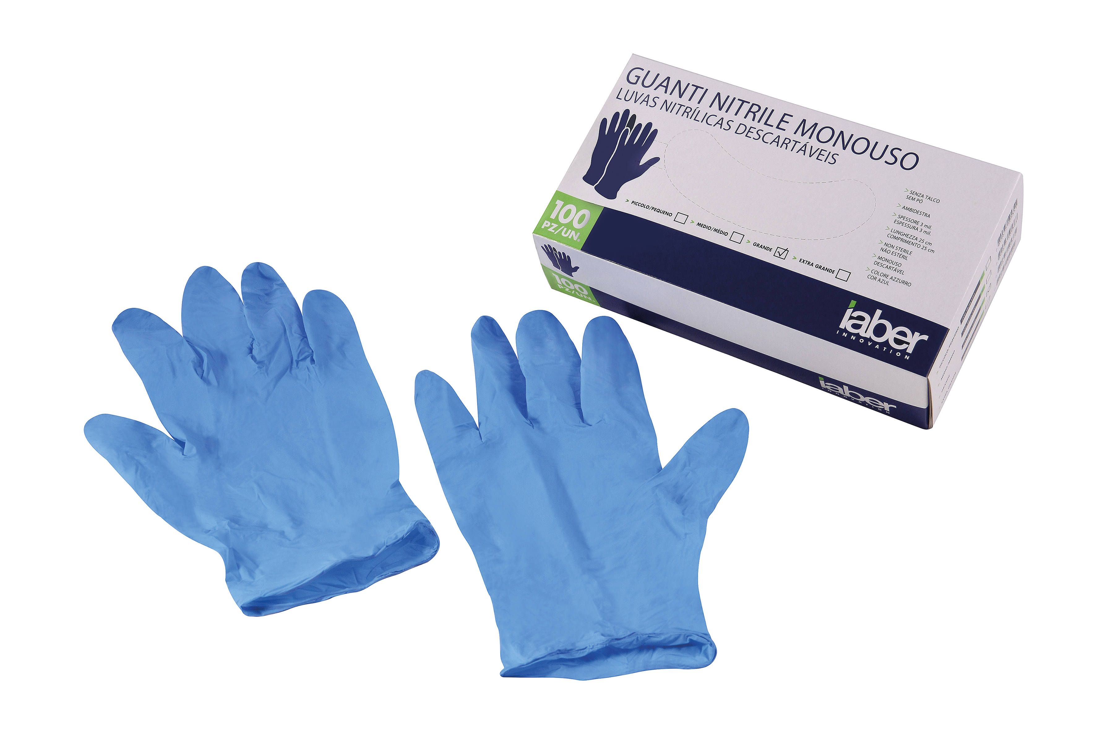 Nitrile Handschuhe Blau Gr. S puderfrei (100Stk.Pkg.)