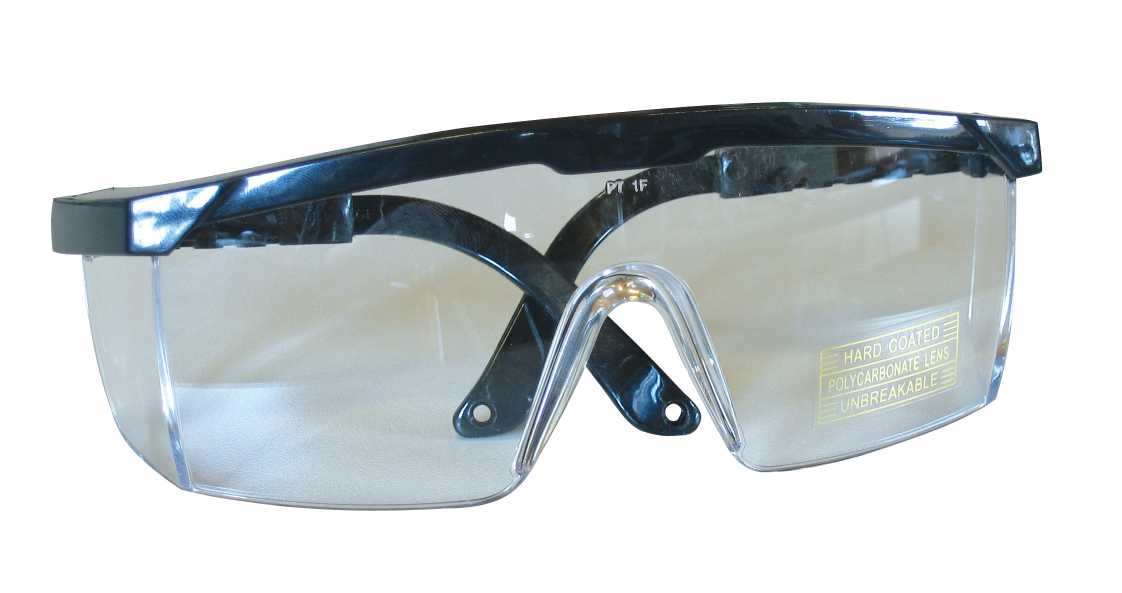 Schutzbrille mit flexiblen Bügeln