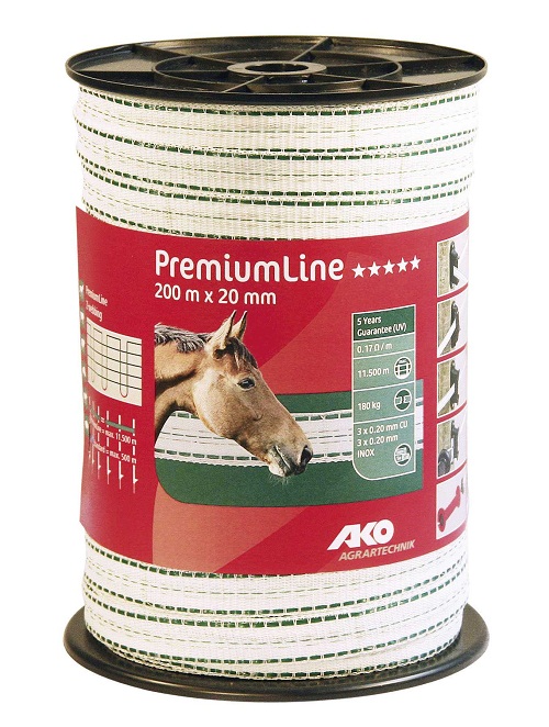 Breitband Premium 20mm Weiß/Grün mit Querleitern