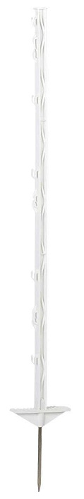 Kunststoffpfahl Weiß 105cm mit Stahlspitze    