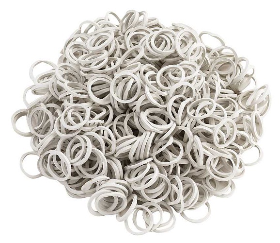 Mähnengummi Weiß    (800Stk/Pkg)