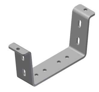 Halterung auf Trapezdecke verzinkt