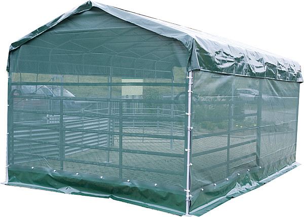 Windschutznetz für Panel-Dach Giebelseite