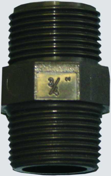 PVC-Doppelnippel mit 1/2 "AG