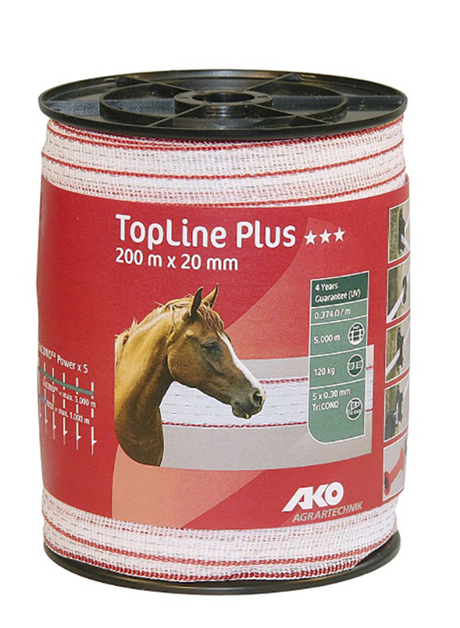 Breitband 20mm - Weiß/Rot    200lfm