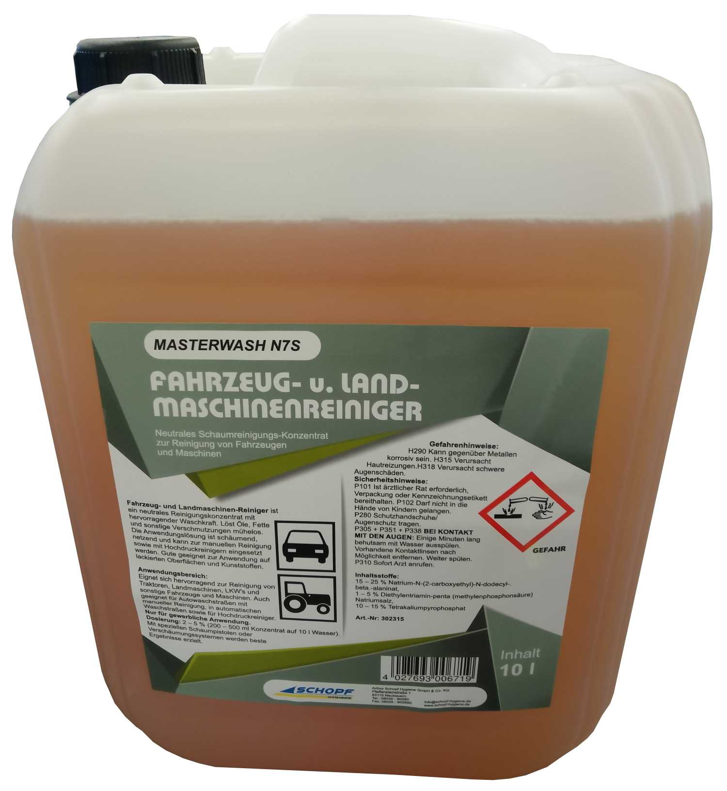 Fahrzeug- und Landmaschinenreiniger 10 Liter - Gefahrgut
