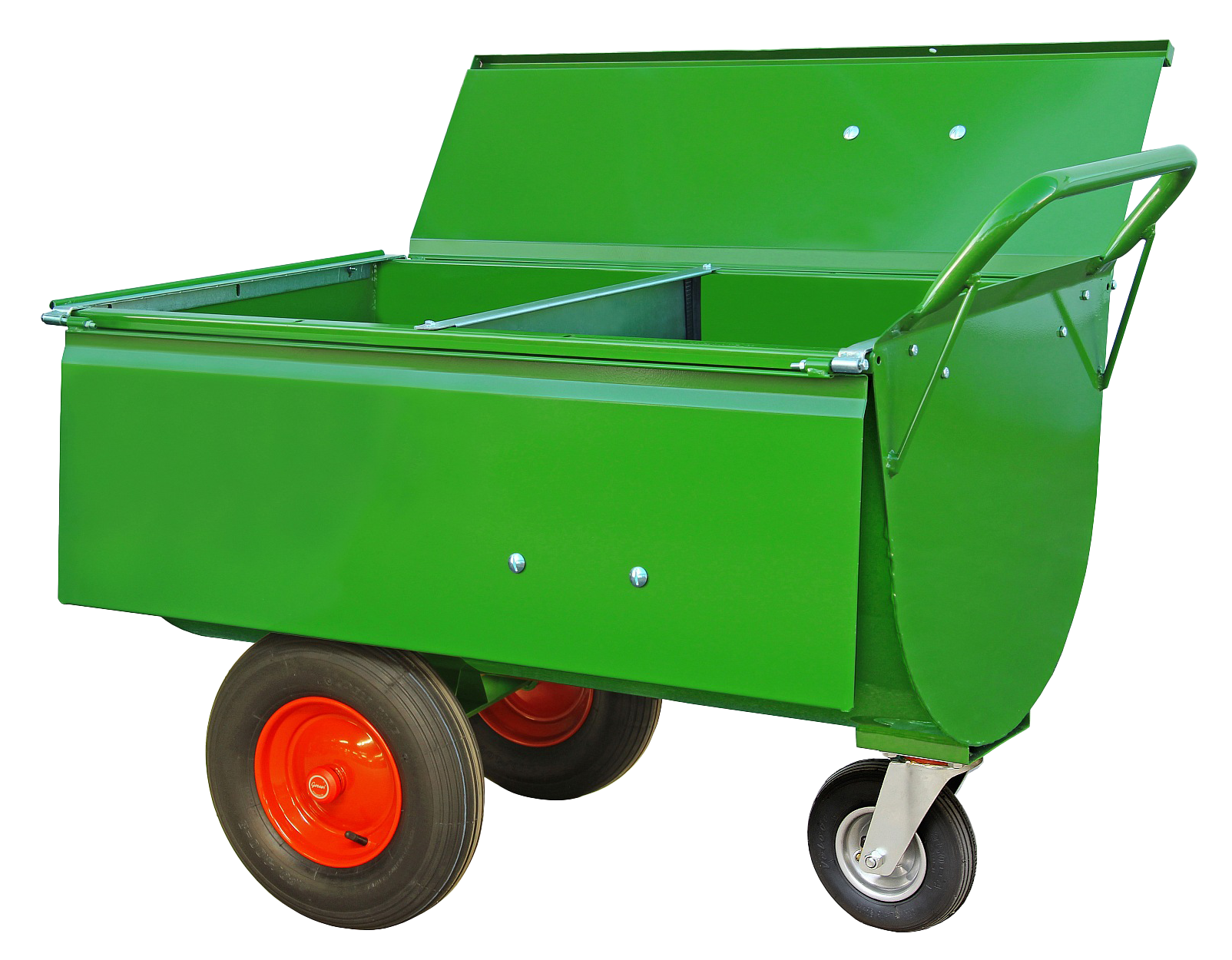 Growi Futterwagen 200 L mit Trennwand und Deckel