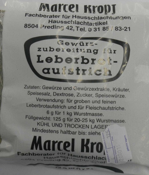 Leberbrotaufstrichgewürz 125 g***