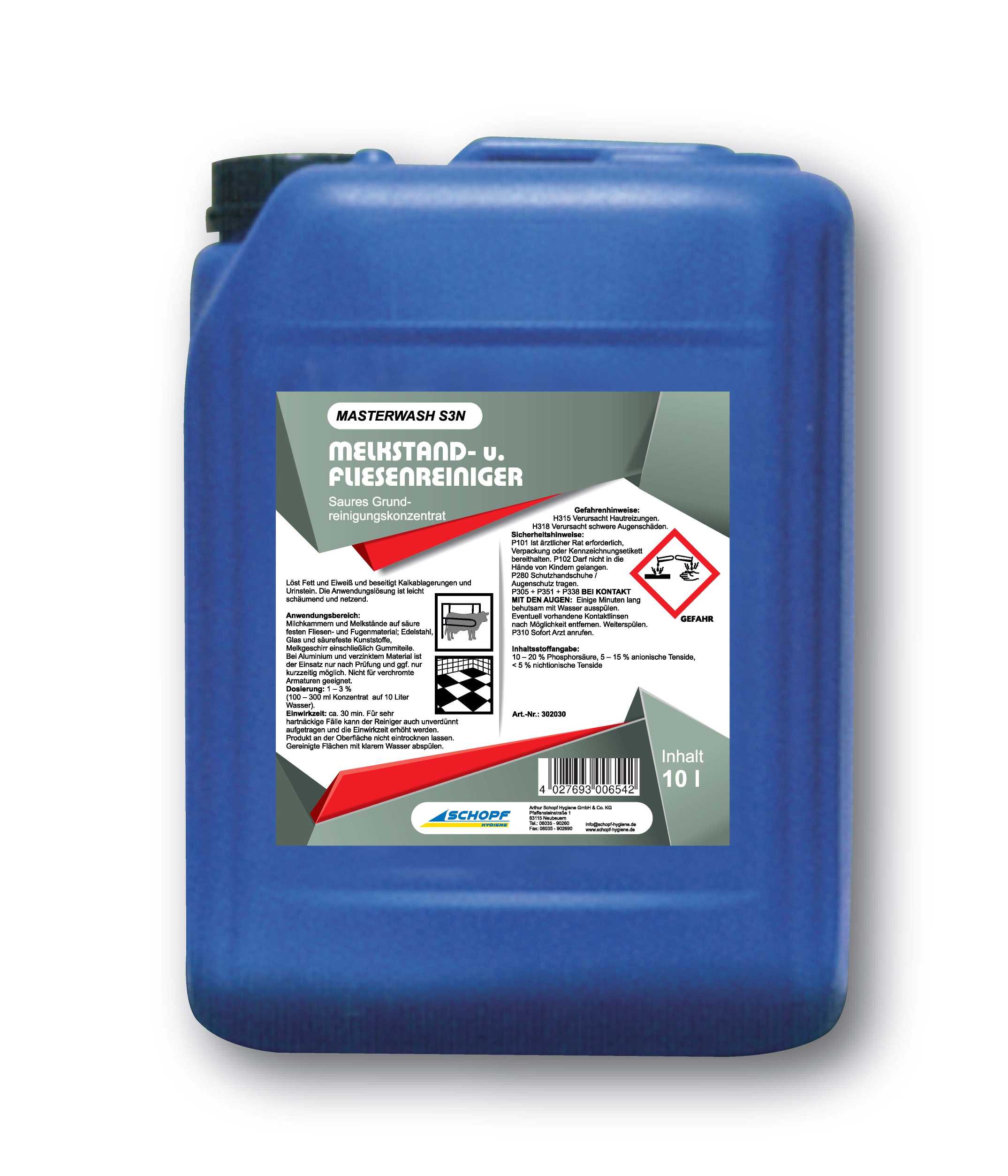 Melkstand- und Fliesenreiniger 10 Liter - Gefahrgut