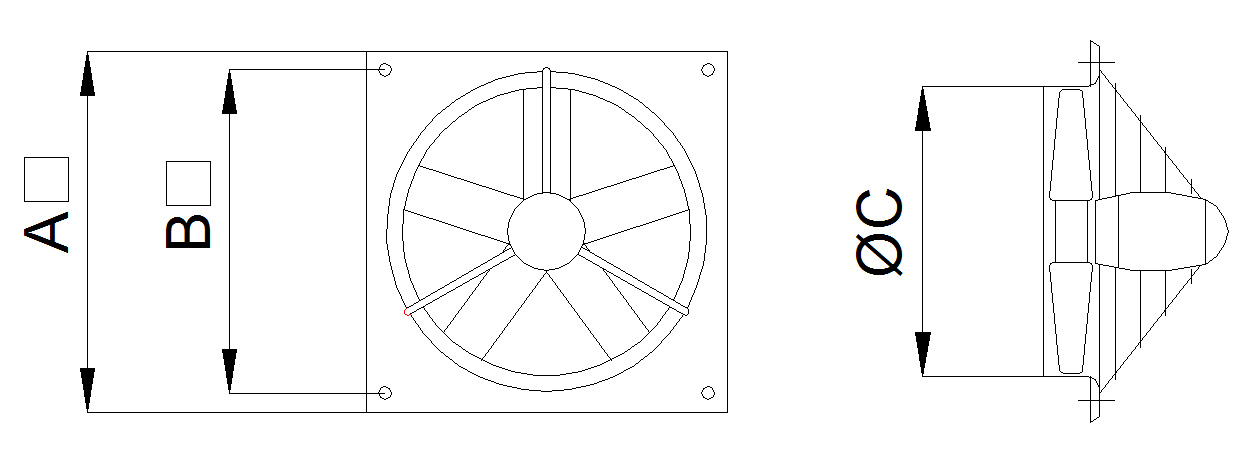 Ventilator UNIVENT Energiespar SW454 TK