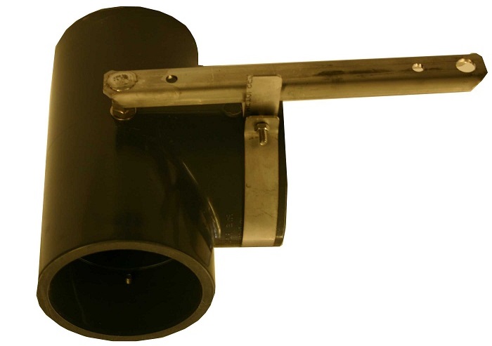 PVC-T-Stück mit V2A Klappe 110mm