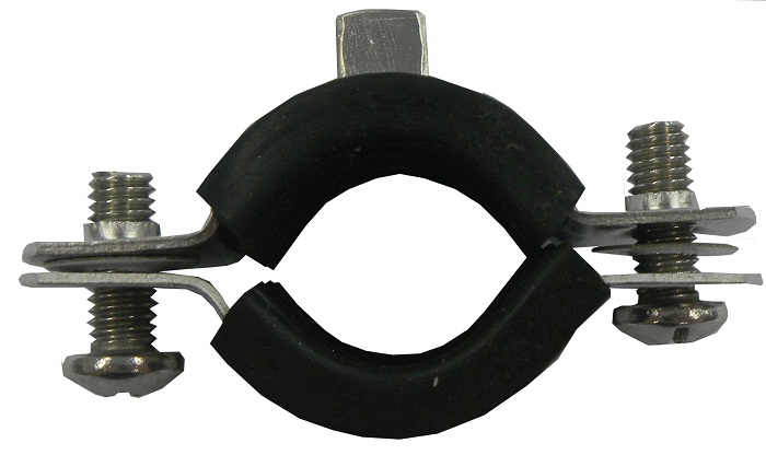 Schellen mit Gummieinlage NIRO    1/2 Zoll