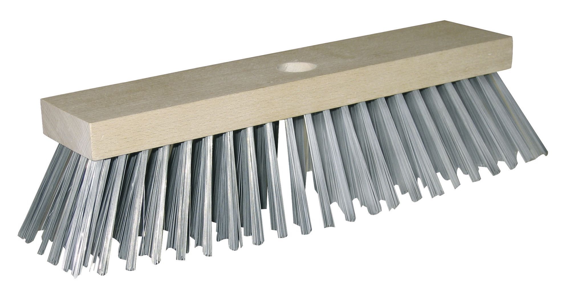 Stahldrahtbesen mit Holzrücken