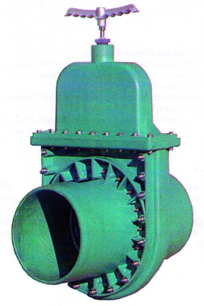 Gülleabsperrschieber Ø110 Kunststoff grün