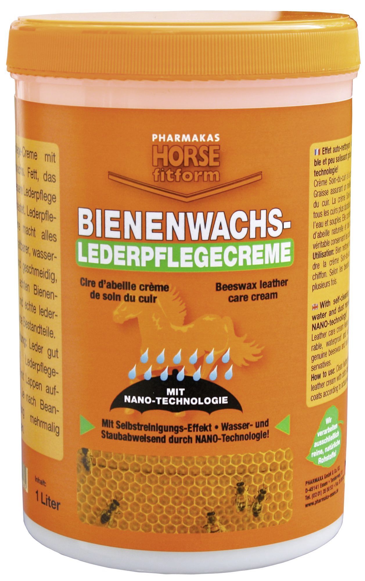 Lederpflegecreme mit Bienenwachs 500 ml
