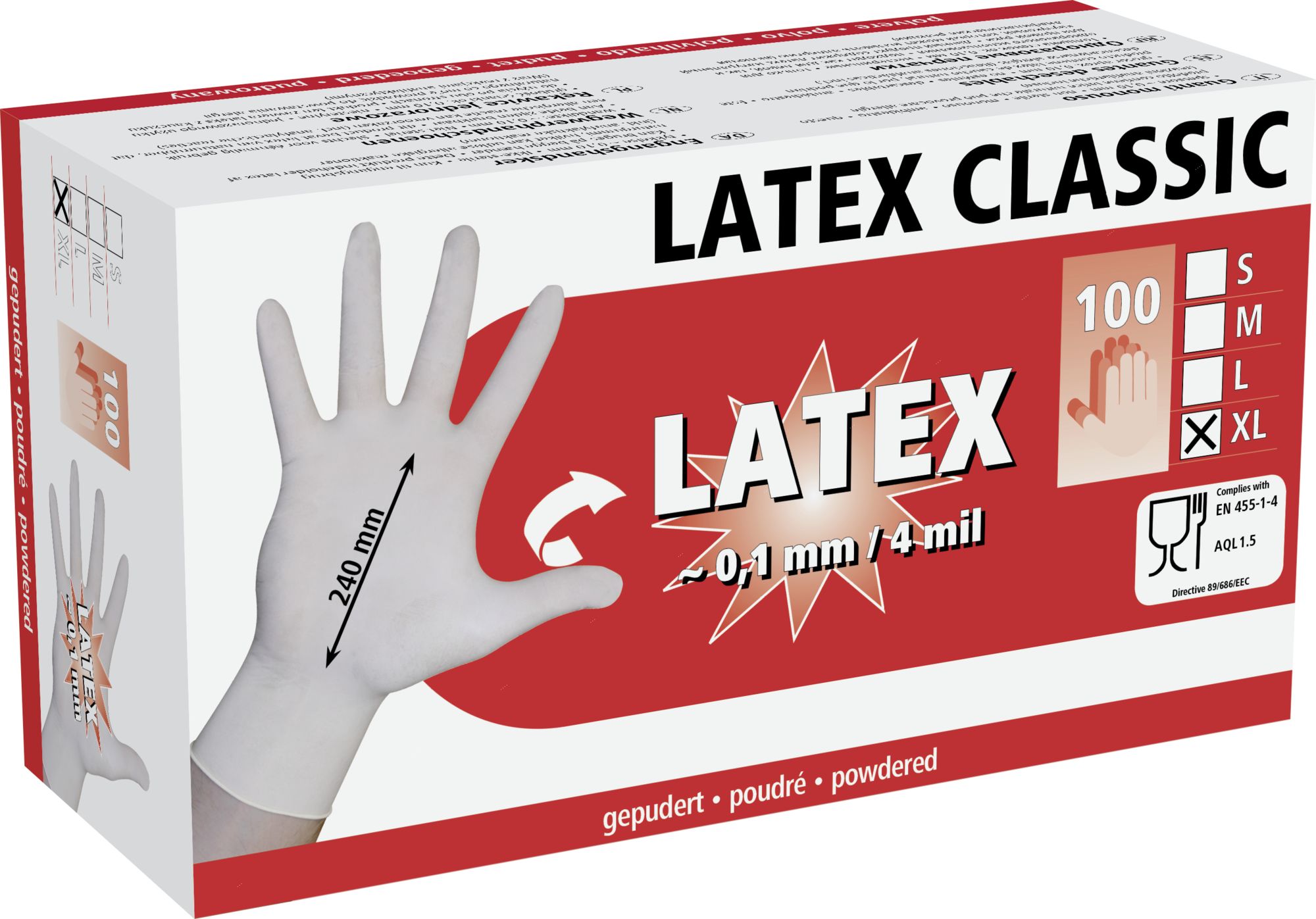 Einweghandschuhe Latex Gr.S(100Stk.Pkg)