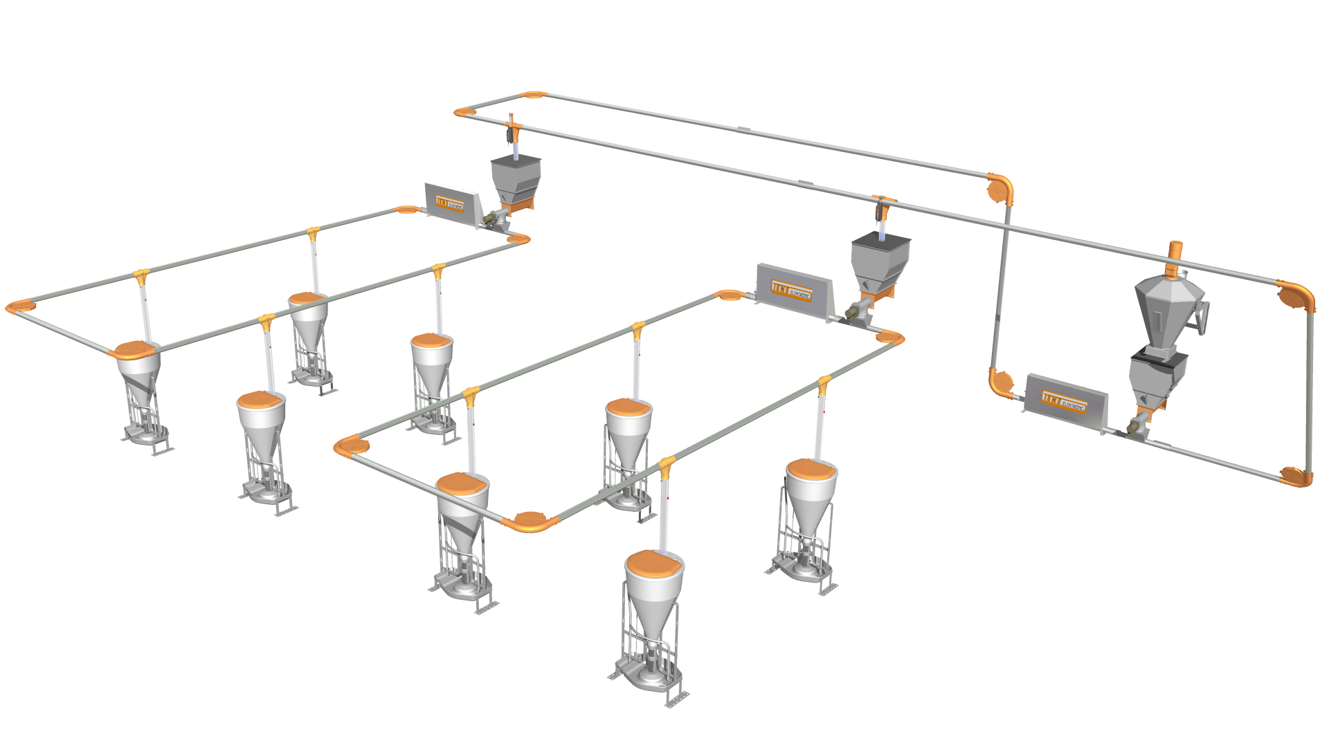 Chargenanlage mit Unterkreisläufen