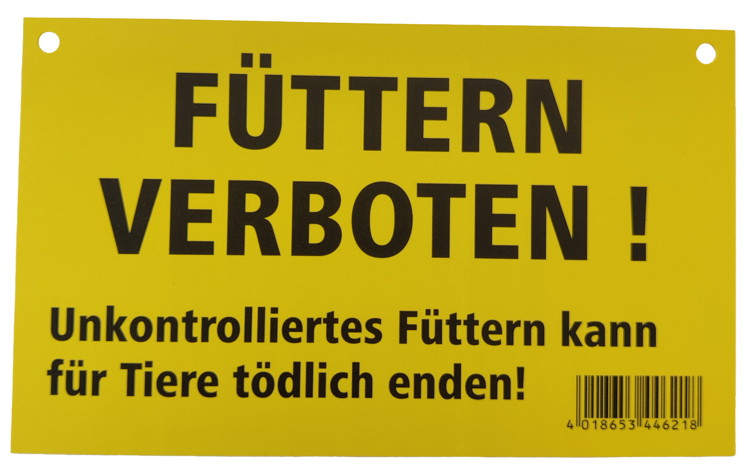 Hinweisschild "Füttern verboten"