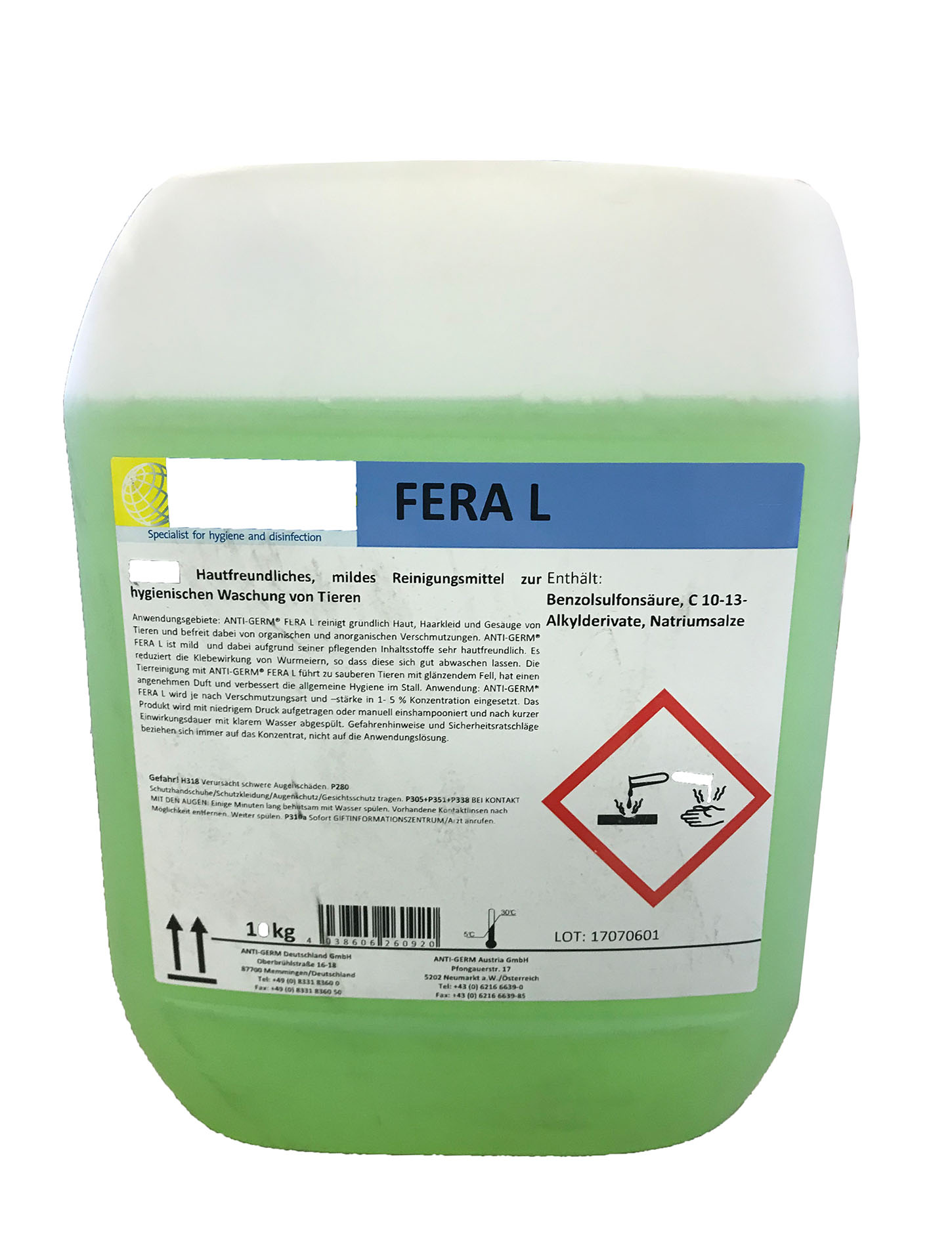 Tierwaschmittel Fera L 10 kg - Gefahrgut