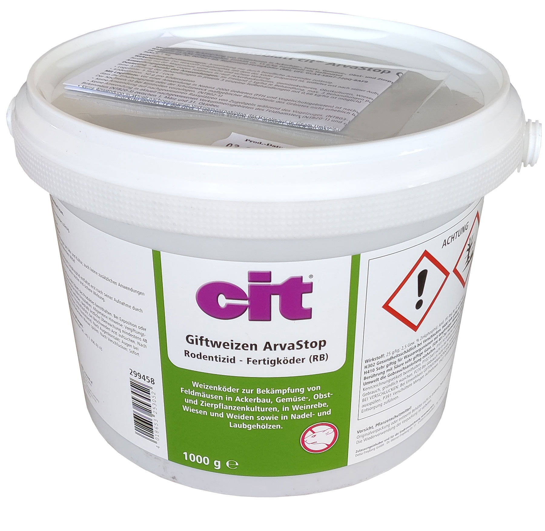 Giftweizen cit Arva Stop, 1 kg UN3077 Gefahrengut