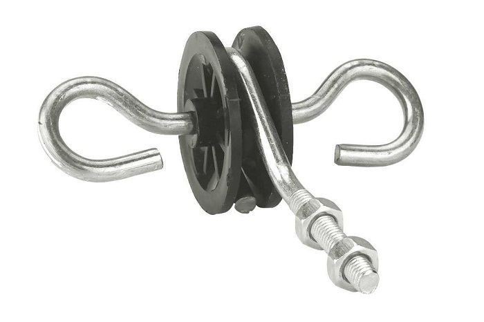 Torgriffisolator verzinkt mit 2 Haken (1Stk.)