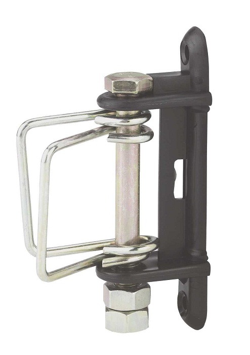 Eckisolator mit 2 Bügel und Schraube - verzinkt