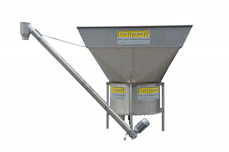 Vorlagebehälter aus Edelstahl mit einem Durchmesser von 1250 mm zur Traktorbefüllung