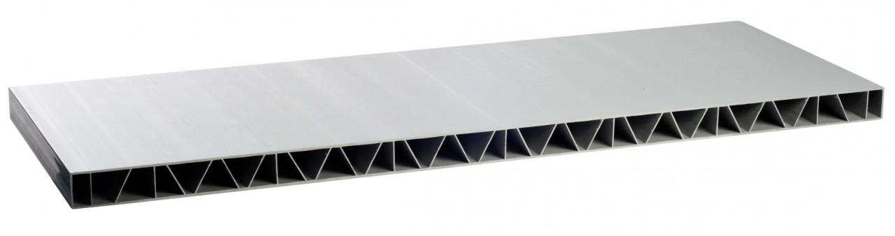 Buchtenabtrennwand 35 mm, oben/unten glatt Stärke