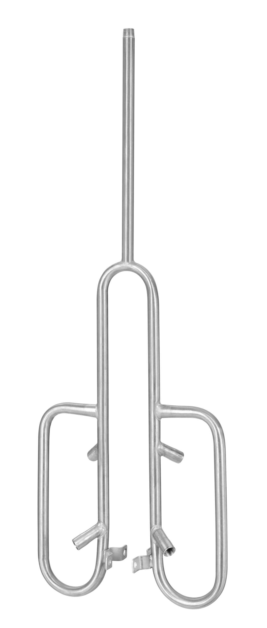 Edelstahlrohr mit Schutzbügel für zwei Buchten