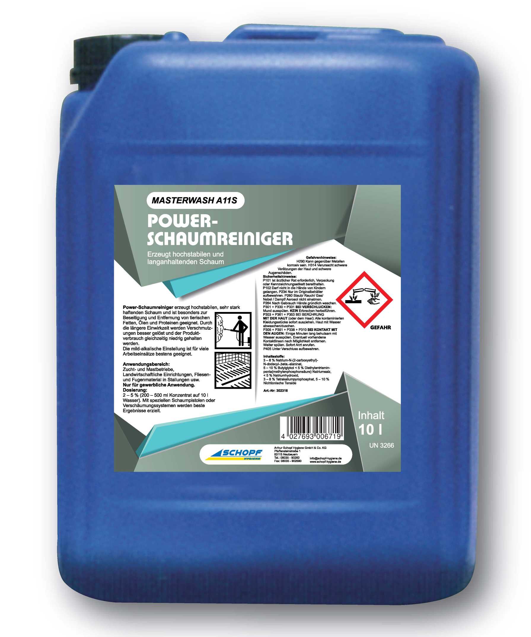 Power-Schaumreiniger 10 Liter   - Gefahrgut