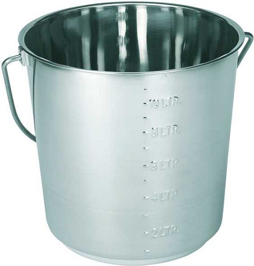 Edelstahleimer mit Tragegriff 12,3 Liter