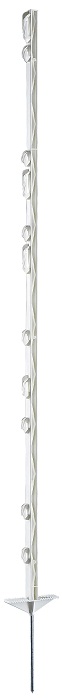 Kunststoffpfahl 156 cm Weiß 