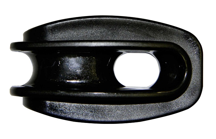 Abspannisolator schwarz - eiförmig 