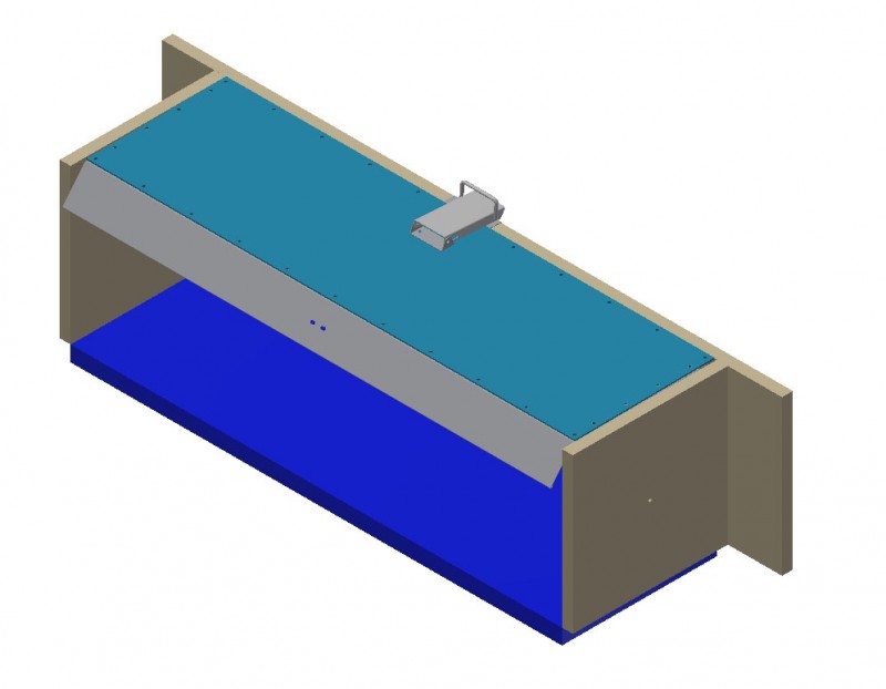 Transparente Ferkelnestabdeckung aus Polycarbonatplatten und Edelstahl 