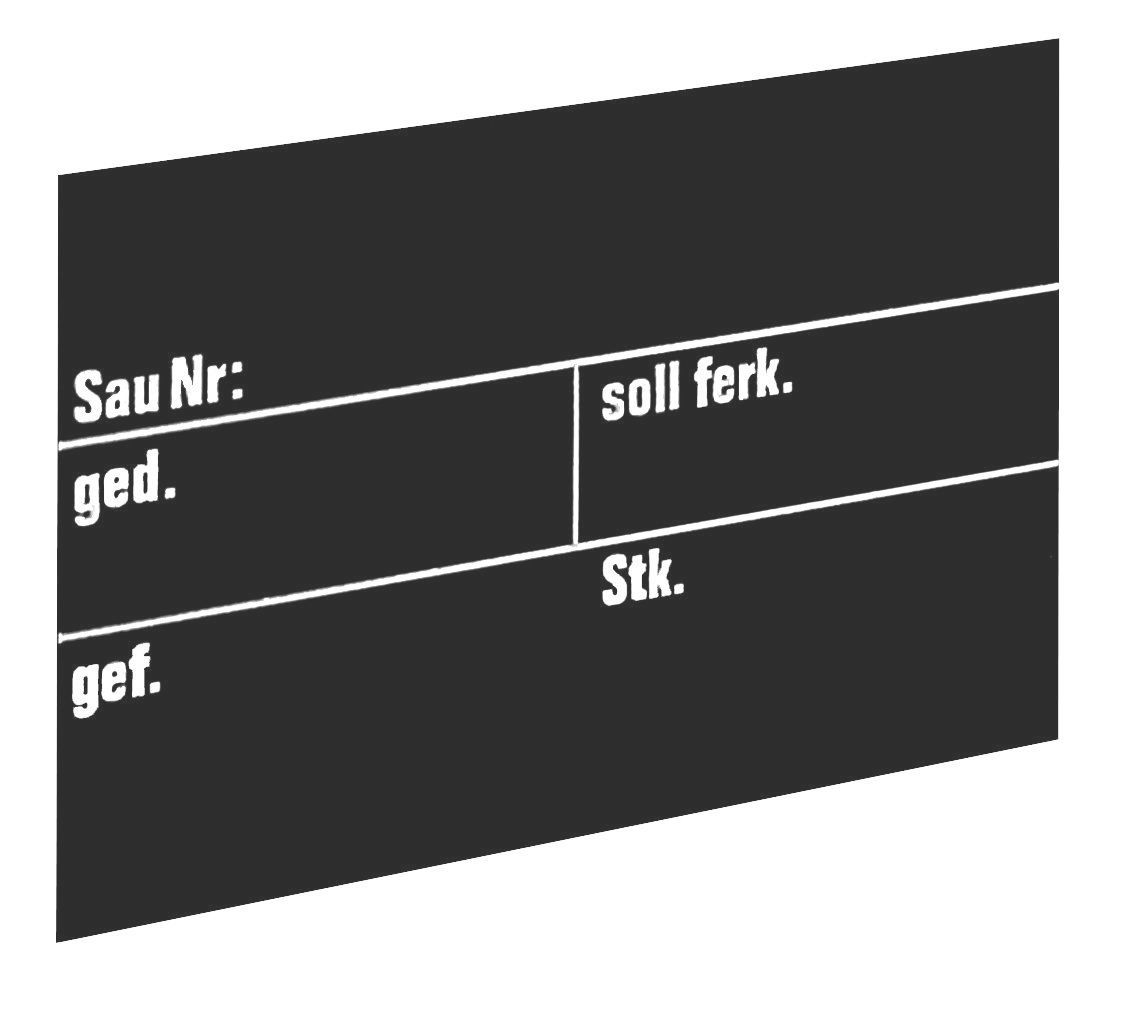 Stalltafel für Schweine 30x20cm (25Stk/X-Pack)***