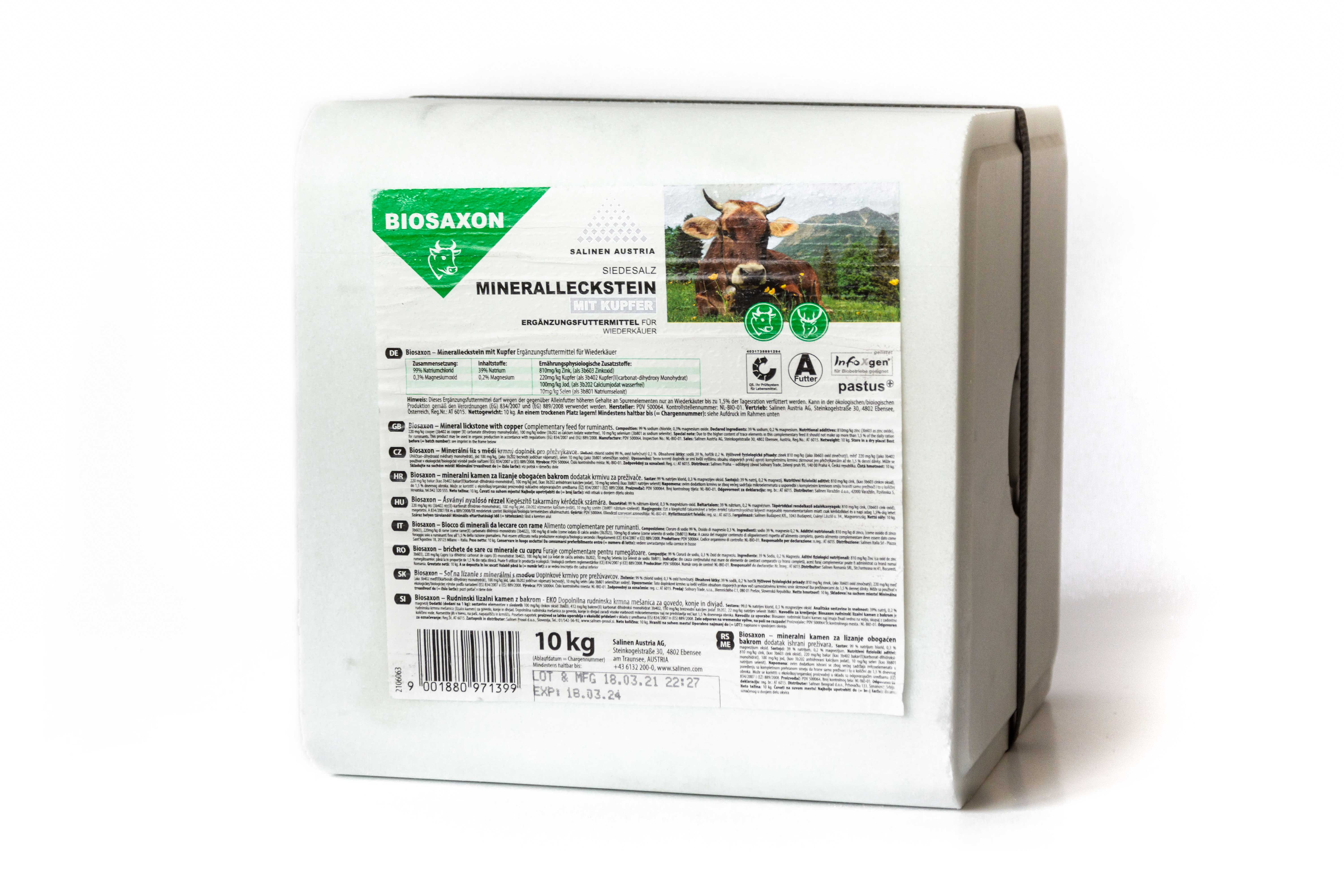 Mineralleckstein Solsel für Rinder 10 kg***