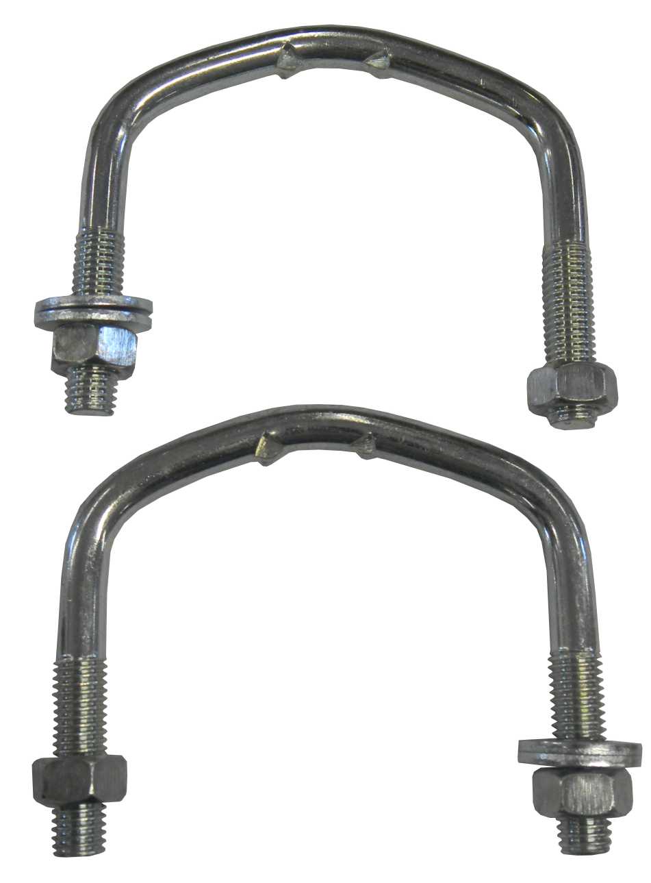 2 U-fömiger Befestigungsbügel aus galvanisiertem Stahl