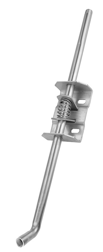 Höhenversteller mit  Edelstahlrohr 30°